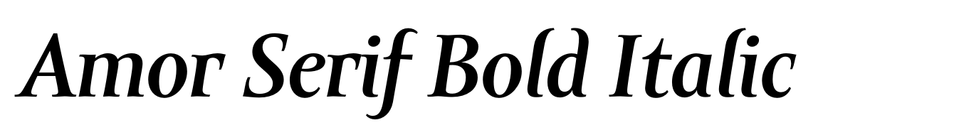 Amor Serif Bold Italic